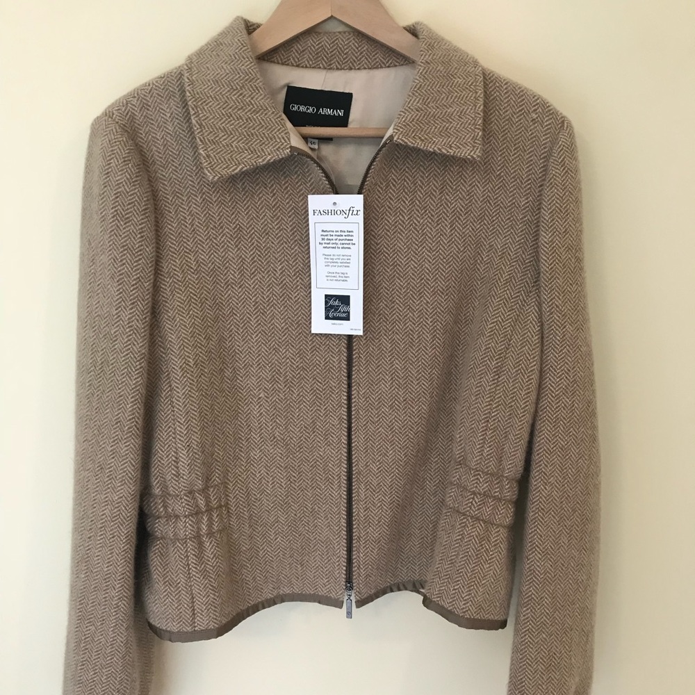 Giorgio Armani Camel/Angora Jacket NWT